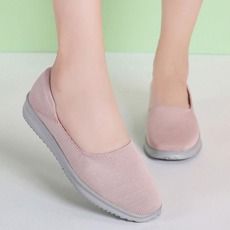 Damskie Buty Na Co Dzień Oddychające Siatkowe Buty Wsuwane Na Płótno