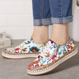 Kobiety Folkways Drukujące Wygodne Antypoślizgowe Buty Na Co Dzień Chunky Flats