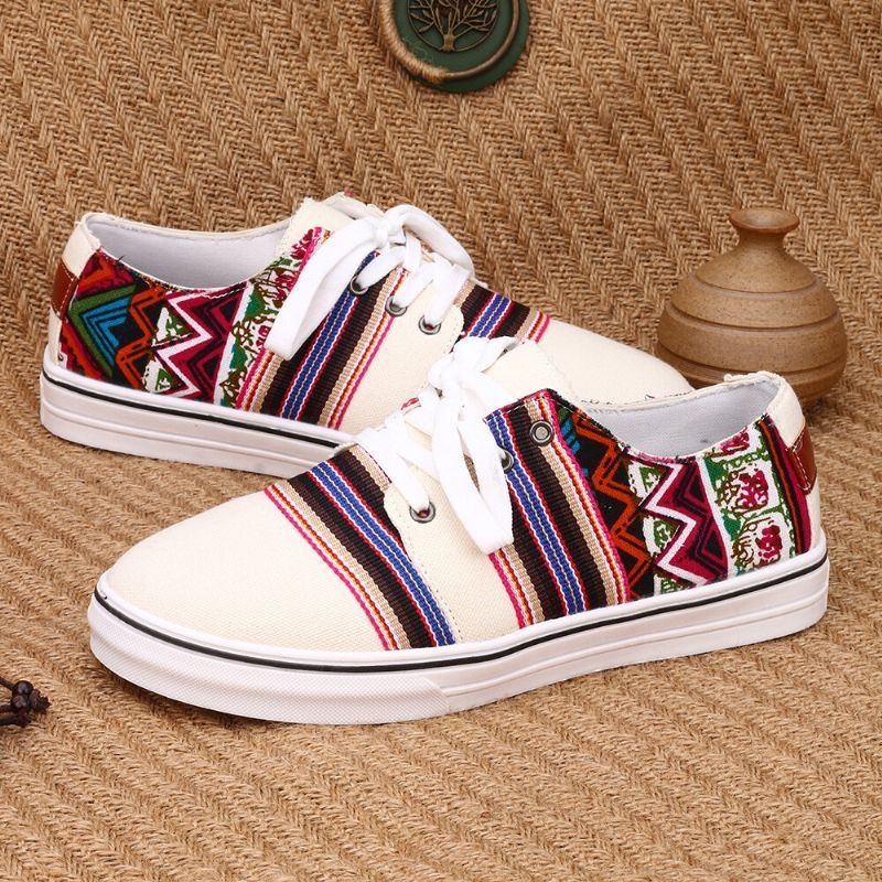 Kobiety Folkways Lace Up Casual Codzienne Mieszkania