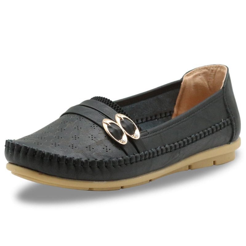 Kobiety Hollow Buckle Slip On Miękkie Oddychające Buty Na Co Dzień