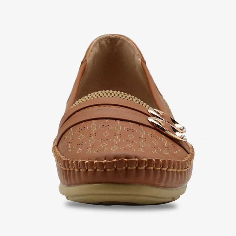 Kobiety Hollow Buckle Slip On Miękkie Oddychające Buty Na Co Dzień