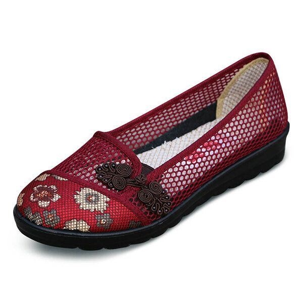 Kobiety Letnie Rekreacyjne Eleganckie Buty Oddychające Wsuwane Siatkowe Buty Pochłaniające Pot