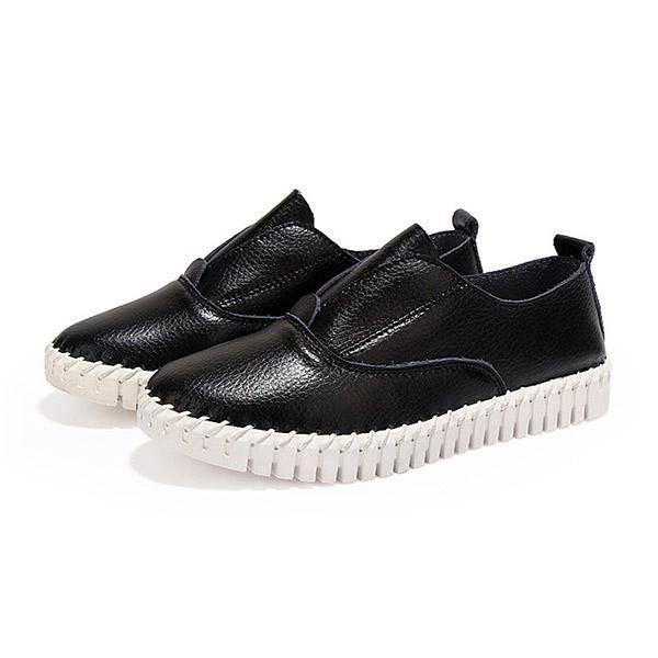 Kobiety Wiosenne Na Co Dzień Mieszkania Szpiczasty Nosek Miękka Podeszwa Buty Slip On Płaskie Mokasyny