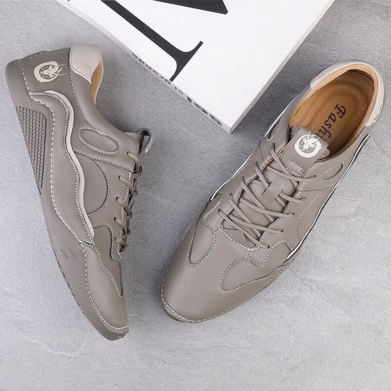 Mężczyźni Casual Lace Up Stitching Walking Driving Loafers Shoes