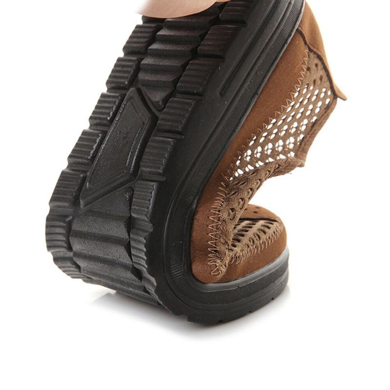Męska Siatka Oddychająca Antypoślizgowa Wygodna Podeszwa Slip On Old Peking Casual Shoes