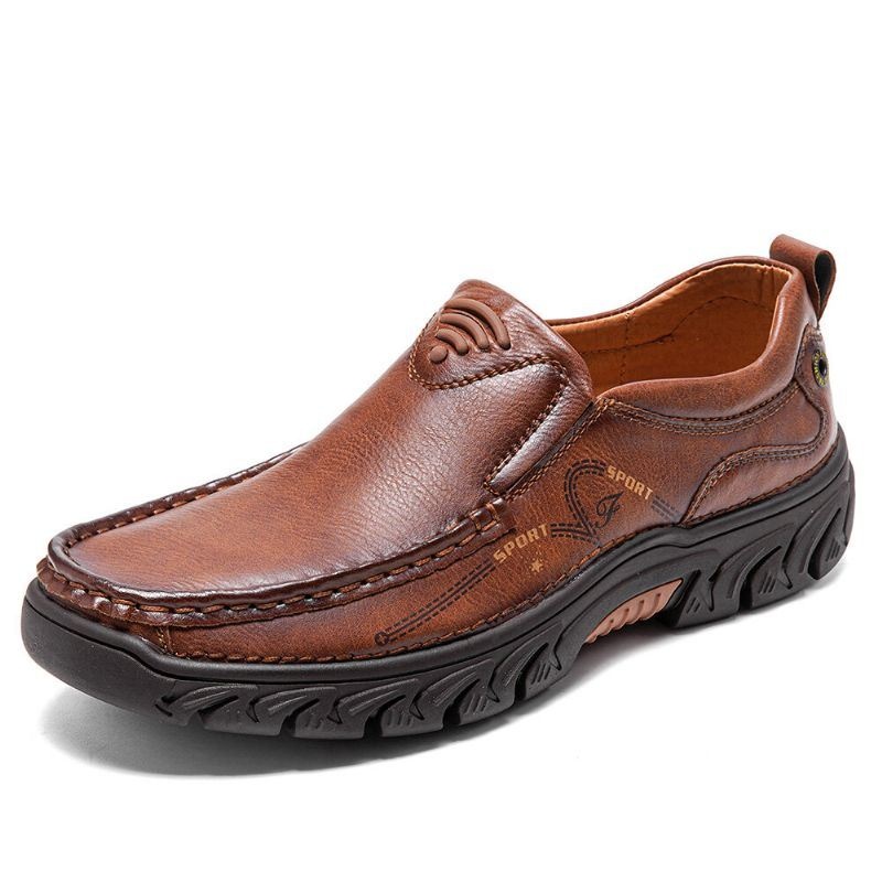 Męskie Antypoślizgowe Miękkie Buty Na Co Dzień Biznesowe Skórzane