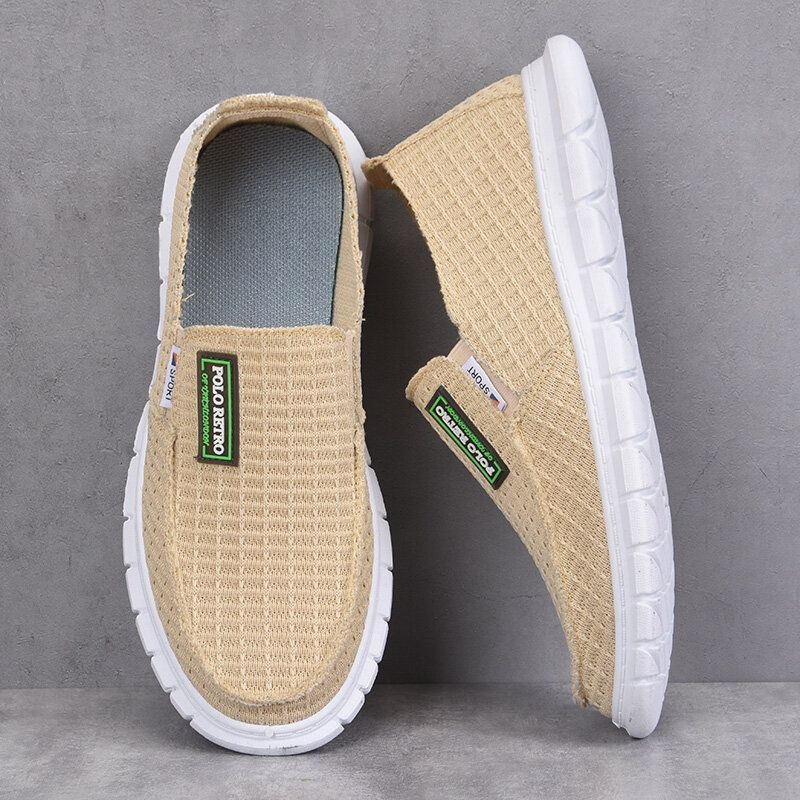 Męskie Oddychające Tkaniny Miękkie Dno Lekkie Wsuwane Wygodne Robocze Buty W Stylu Casual
