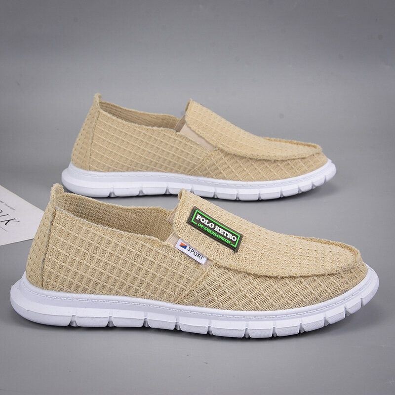 Męskie Oddychające Tkaniny Miękkie Dno Lekkie Wsuwane Wygodne Robocze Buty W Stylu Casual