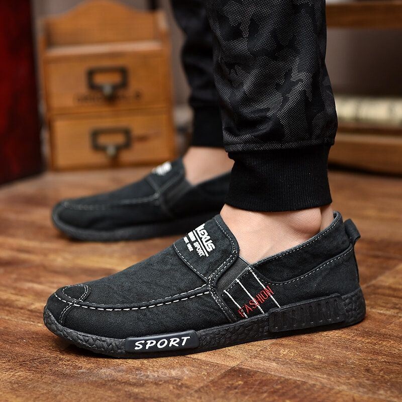 Męskie Płócienne Lekkie Miękkie Podeszwy Casual Walking Loafers