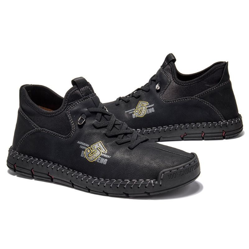 Męskie Szwy Ręczne Łączenie Antypoślizgowe Miękkie Podeszwy Business Casual Shoes