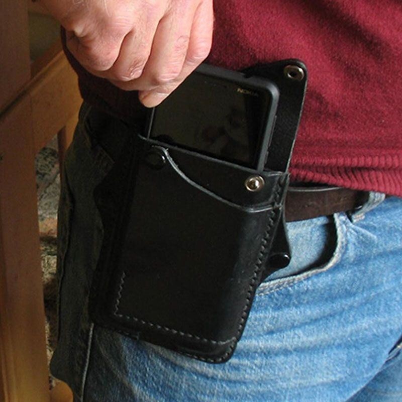 Mężczyźni Edc 6.3 Cala Skórzana Torba Na Telefon Torba Na Pasek