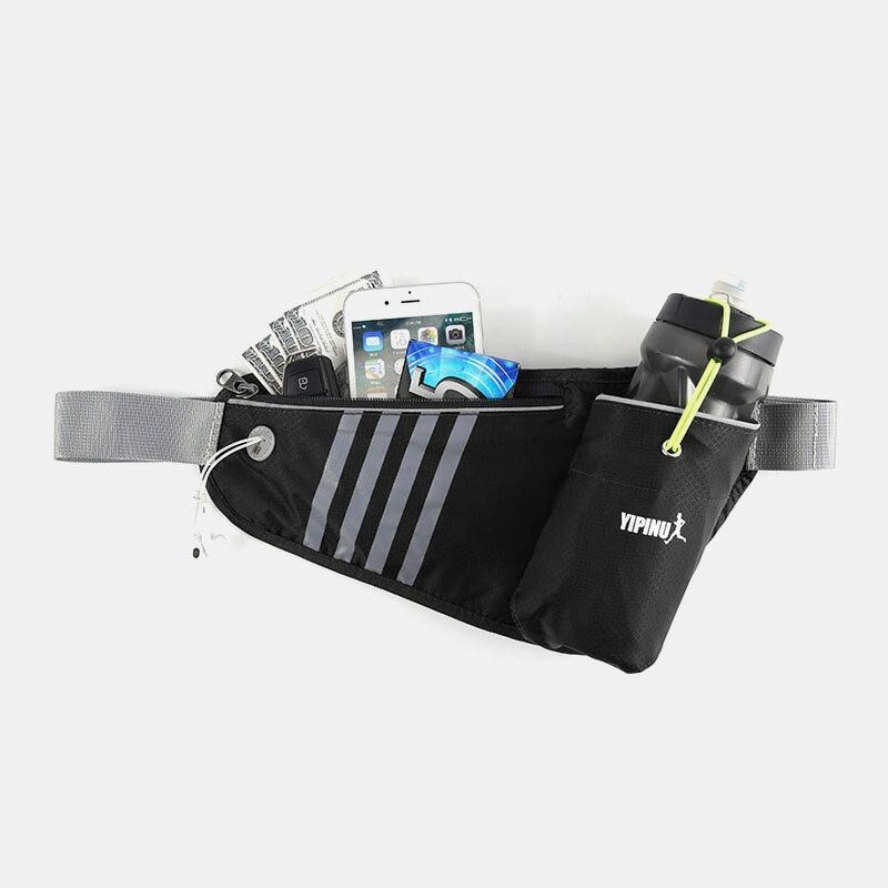Mężczyźni Nylonowy Otwór Na Słuchawki Wodoodporny Outdoor Running Sports CZajnik Torba Torba Na Telefon Torba Na Talię