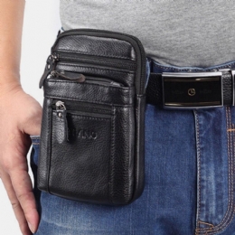 Męska Torba Z Prawdziwej Skóry Retro Wielofunkcyjna Torba Na Pasek Cross Body Bag Casual Duża Pojemność Łatwa Do Przenoszenia Torba Na Pas