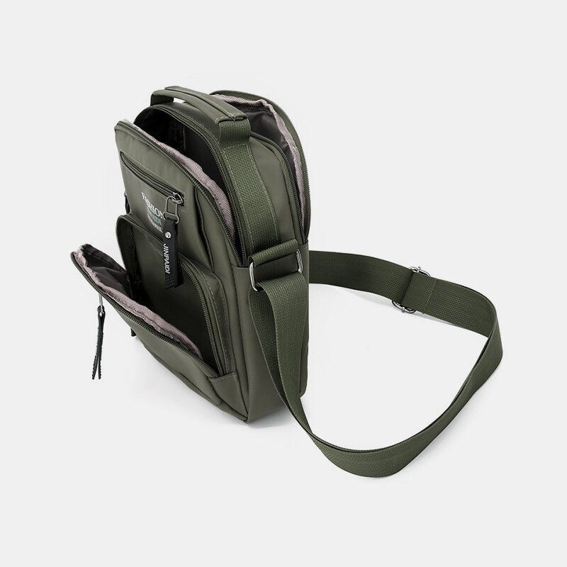 Damska Męska Tkanina Oxford Z Wieloma Kieszeniami O Dużej Pojemności Wielowarstwowa Wodoodporna Torba Crossbody Torba Na Ramię