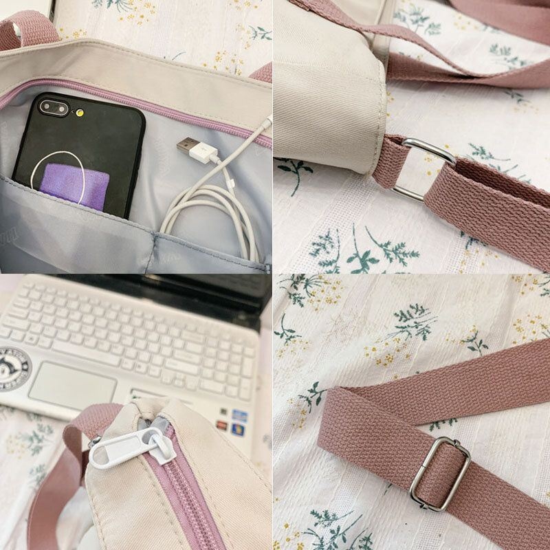 Damska Nylonowa Torba Płócienna Na Co Dzień Modna Codzienna Torba Na Ramię Crossbody Torba Studencka Torba Szkolna