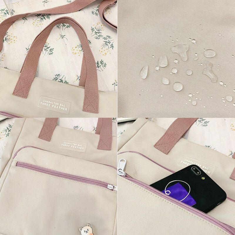 Damska Nylonowa Torba Płócienna Na Co Dzień Modna Codzienna Torba Na Ramię Crossbody Torba Studencka Torba Szkolna