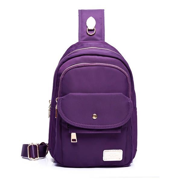 Damska Nylonowa Wodoodporna Torba Na Klatkę Piersiową O Dużej Pojemności Outdoor Crossbody Bag