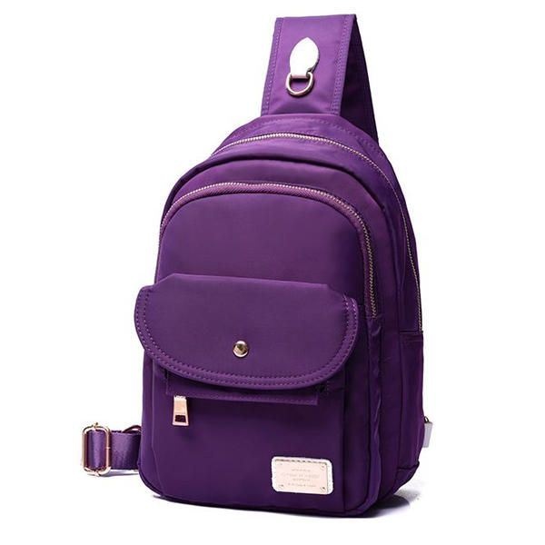 Damska Nylonowa Wodoodporna Torba Na Klatkę Piersiową O Dużej Pojemności Outdoor Crossbody Bag