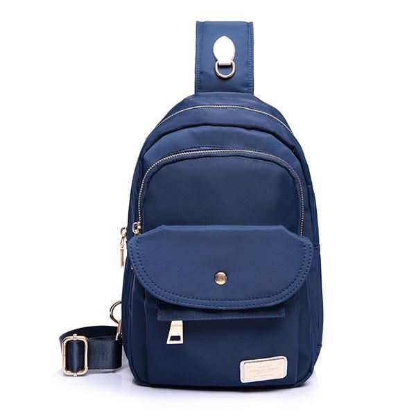 Damska Nylonowa Wodoodporna Torba Na Klatkę Piersiową O Dużej Pojemności Outdoor Crossbody Bag