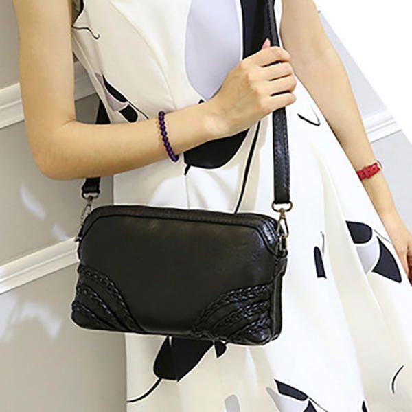 Damska Torba Crossbody W Stylu Vintage Z Miękkiej Sztucznej Skóry