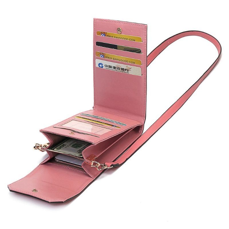 Damska Torba Na Karty Z Solidną Klapką Torba Na Telefon Torba Crossbody