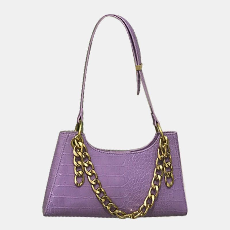 Damski Wzór Krokodyla Elegancka Łańcuszkowa Torba Na Ramię Crossbody