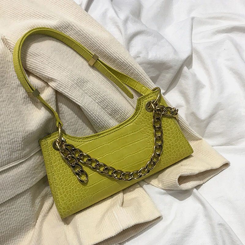 Damski Wzór Krokodyla Elegancka Łańcuszkowa Torba Na Ramię Crossbody