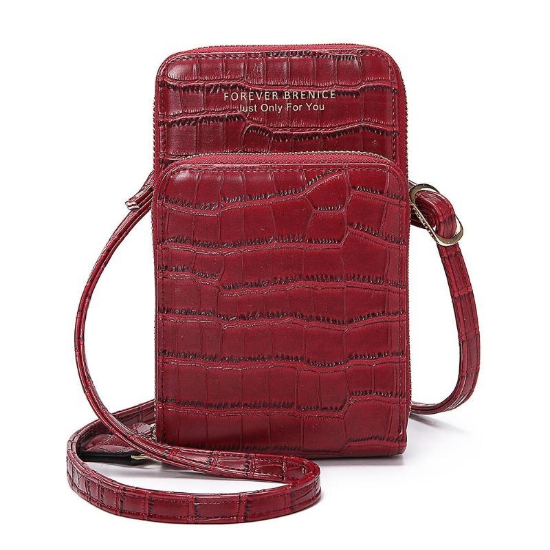 Damski Wzór Krokodyla Torba Na Wiele Kart Torba Na Telefon Torba Crossbody