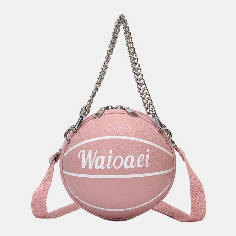 Damskie Wonmen Unikalny Design Koszykówka Wygląd Jednolity Kolor Torebka Modna Regulowana Torba Na Ramię Torba Cross Body
