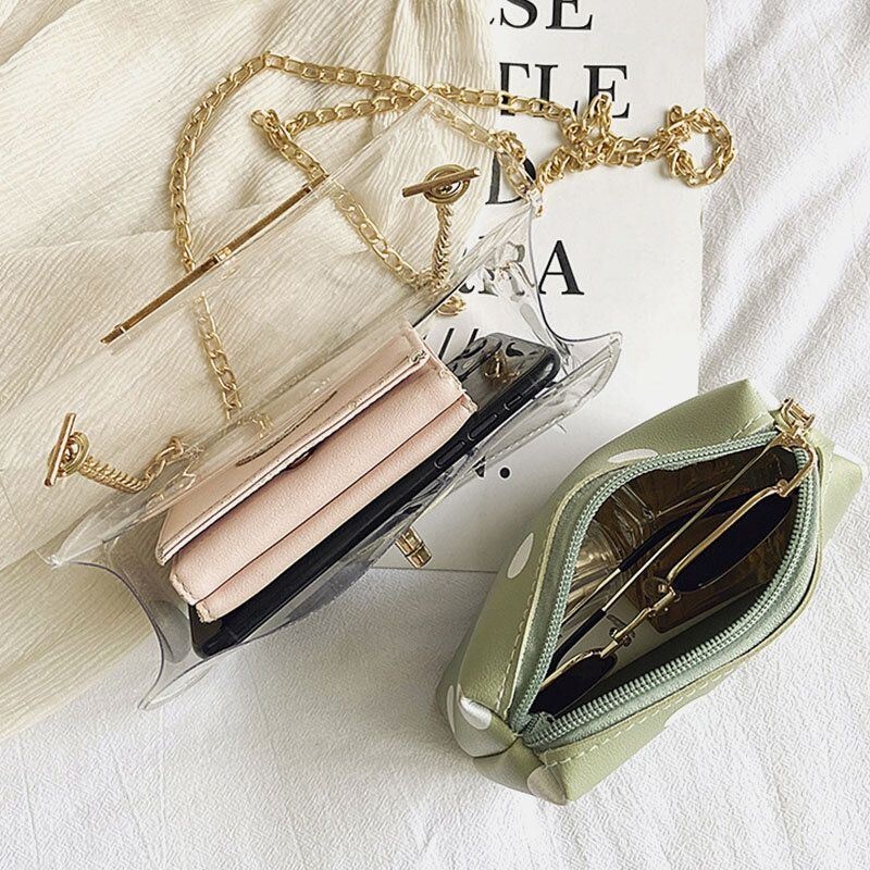 Kobiety 2-częściowy Łańcuszek Mini Codzienna Torba Na Ramię Crossbody