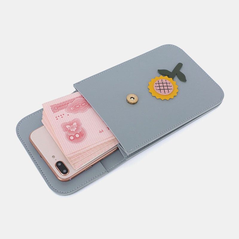 Kobiety Na Co Dzień W Kwiaty Z Nadrukiem 6.3 Cala Torba Na Telefon Mini Torba Na Ramię Torba Na Ramię