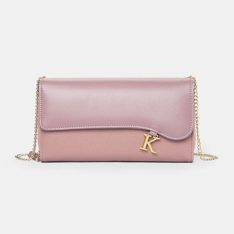 Kobiety Pu Łańcuchy 6.3 Cala Telefon Solid Letter Crossbody Bag