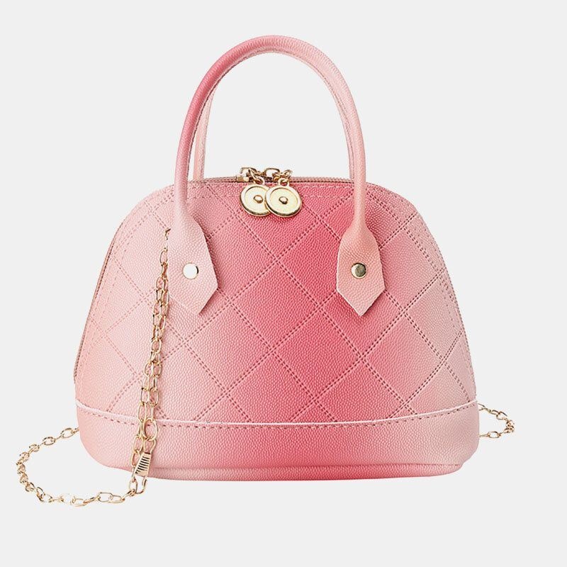 Kobiety Pu Leather Color Gradients Moda Shell Shape Chain Torebka Torba Na Ramię Cross Body Bag
