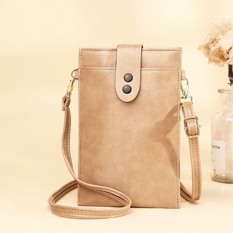 Kobiety Pu Leather Retro 6.3 Cala Torba Na Telefon Mini Torby Na Wiele Kart Crossbody Torba Na Ramię