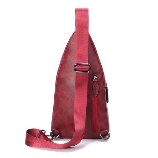 Kobiety Vintage Casual Faux Leather Floral Torba Na Ramię Crossbody Torba Na Klatkę Piersiową