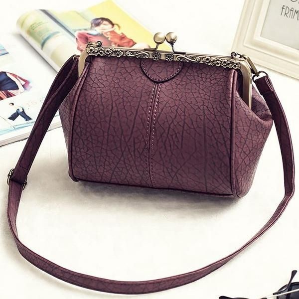 Kobiety Vintage Hasp Torby Wiadro Pu Skórzana Torba Na Ramię Torba Crossbody
