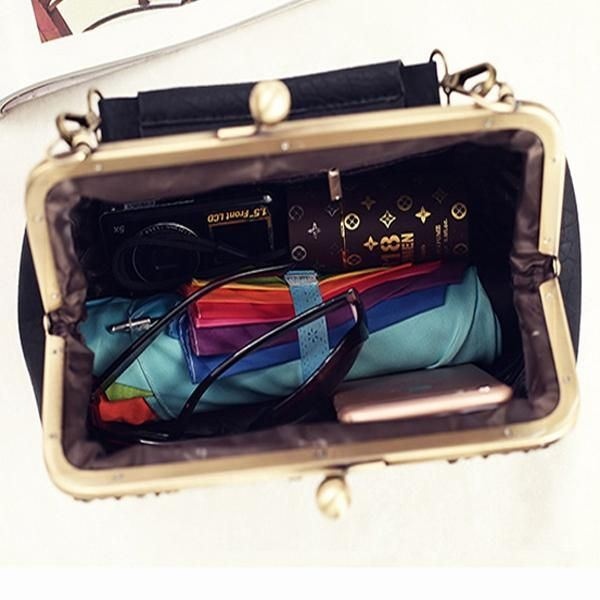 Kobiety Vintage Hasp Torby Wiadro Pu Skórzana Torba Na Ramię Torba Crossbody