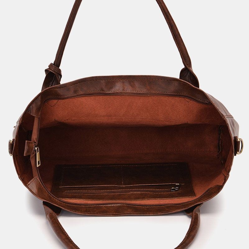Kobiety Vintage Tassel Decor Duża Pojemność Torba Crossbody Torba Wielofunkcyjna Miękka Torebka Ze Sztucznego Futra