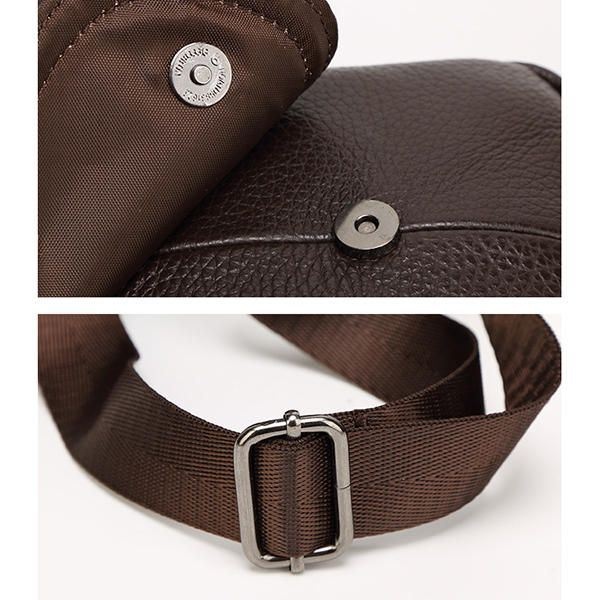 Mężczyźni Kobiety Skórzana Torba Na Klatkę Piersiową Moda Retro Casual Crossbody Torba Z 3 Kolorami