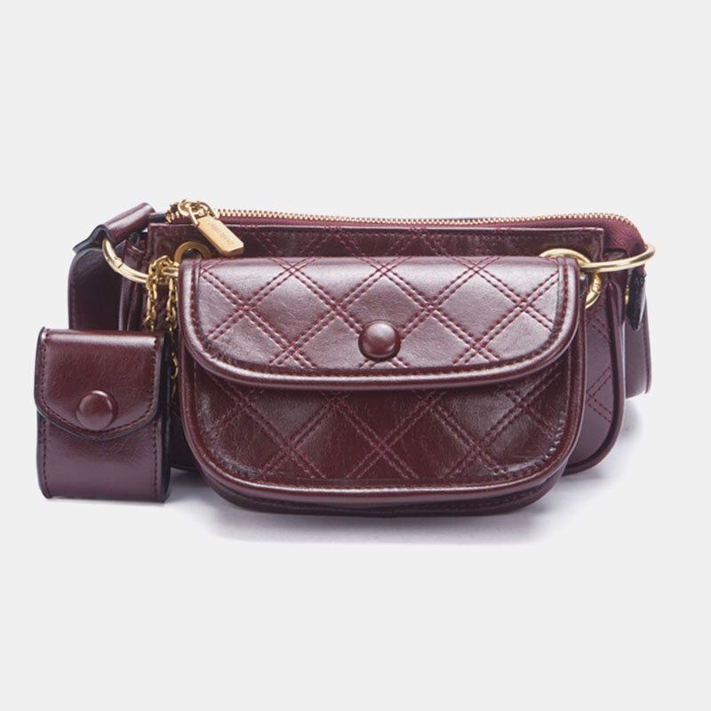 Moda Damska 3 Szt. Argyle Solidna Torba Na Ramię Crossbody Bag
