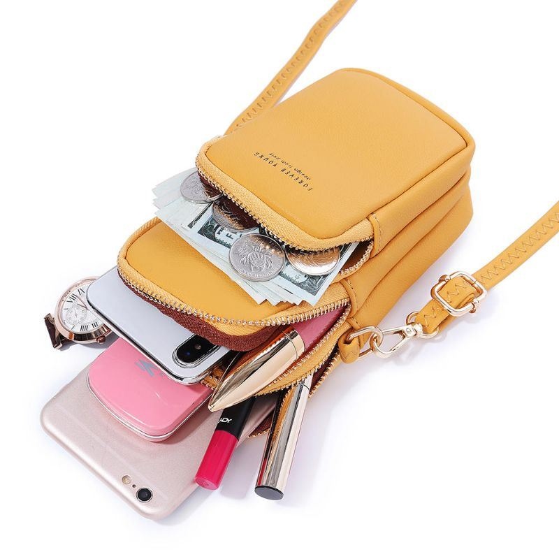 Moda Damska Solidna Torba Na Telefon Casual Crossbody Bag