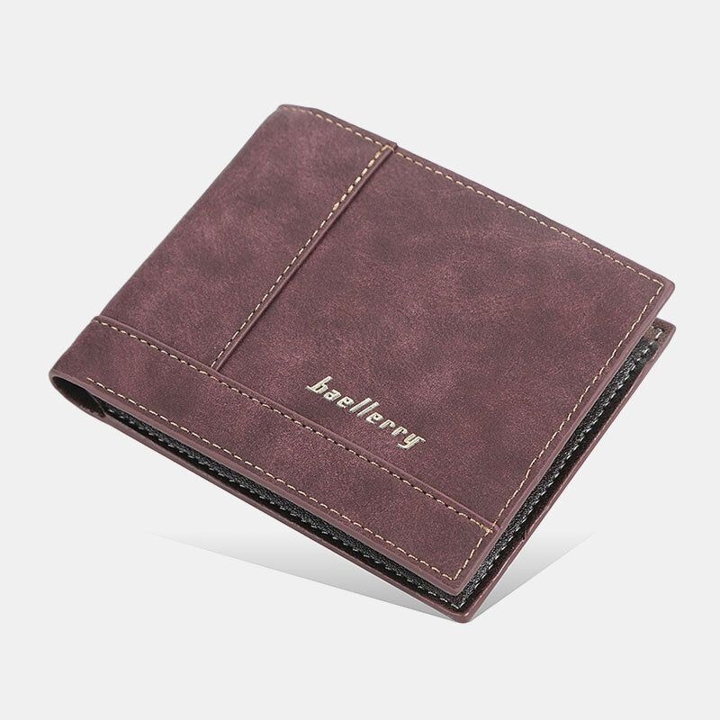 Baellerry Men Faux Leather Fashion Business Multi Card Slots Składany Portmonetka Portfel Na Karty