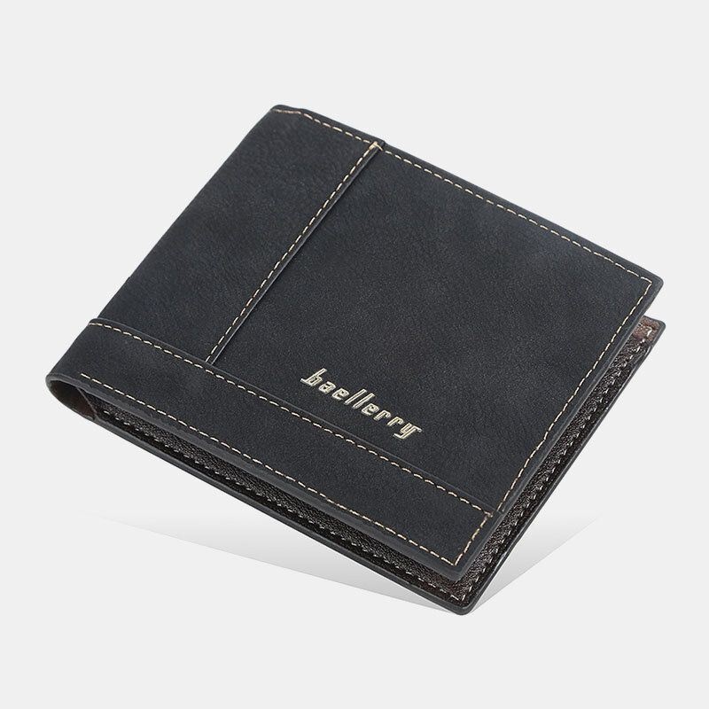 Baellerry Men Faux Leather Fashion Business Multi Card Slots Składany Portmonetka Portfel Na Karty