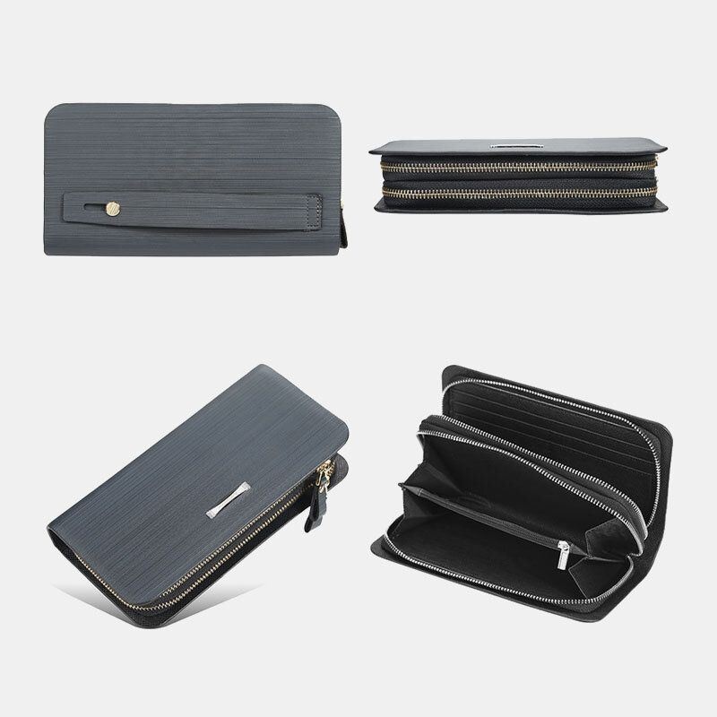 Baellerry Men Pu Leather Duża Pojemność Multi-card Slot Carry Handle Casual Clutch Bag Portfel Na Karty