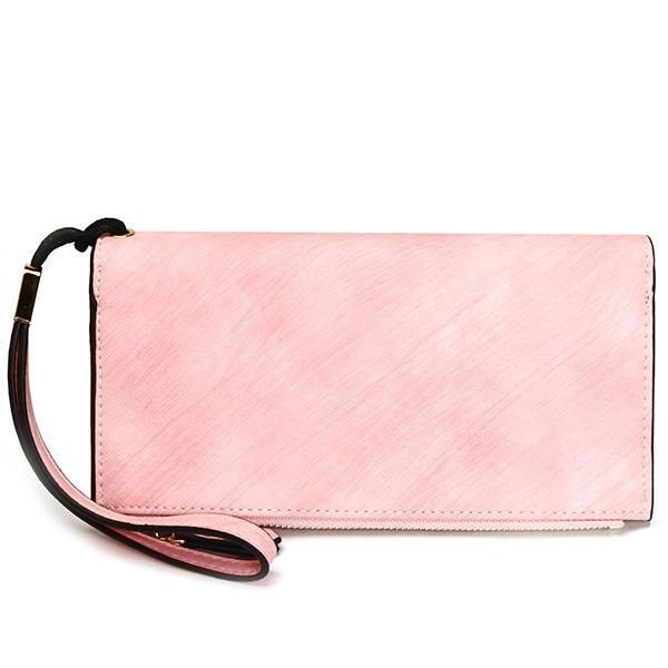 Kobiety Pu Leather Vintage Retro Funkcjonalny Portfel Na Co Dzień Na Karty Ze Sprzęgłem