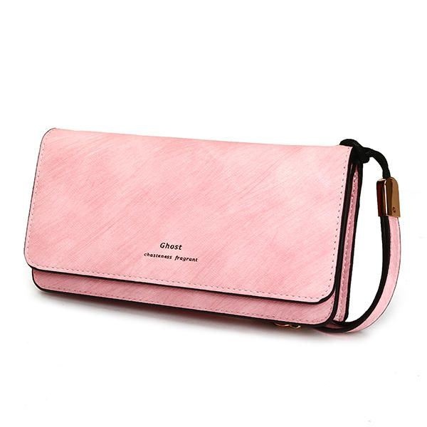 Kobiety Pu Leather Vintage Retro Funkcjonalny Portfel Na Co Dzień Na Karty Ze Sprzęgłem