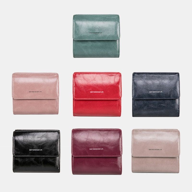 Kobiety Retro Mni Bifold Multi-card Slot Holder Portfel