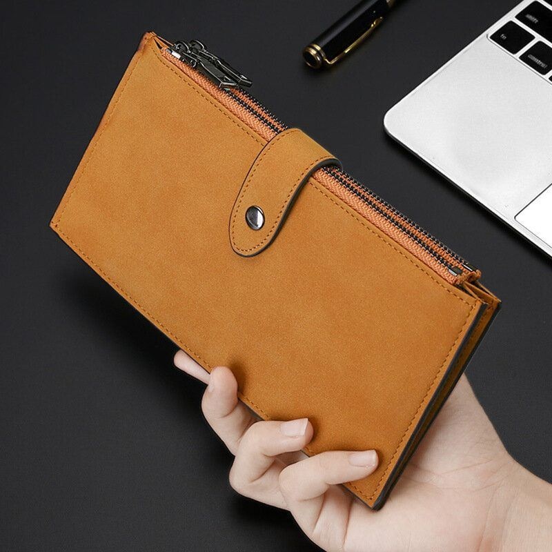 Men Vintage Anti-theft Gniazdo Na Kartę Sim 19 Gniazd Na Karty Portfel Na Karty