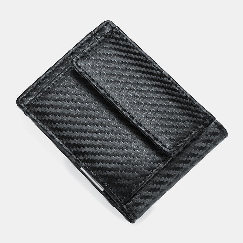 Mężczyźni Faux Leather Retro Business Anti-theft Multi-slot Posiadacz Karty Portfel Klip Na Pieniądze