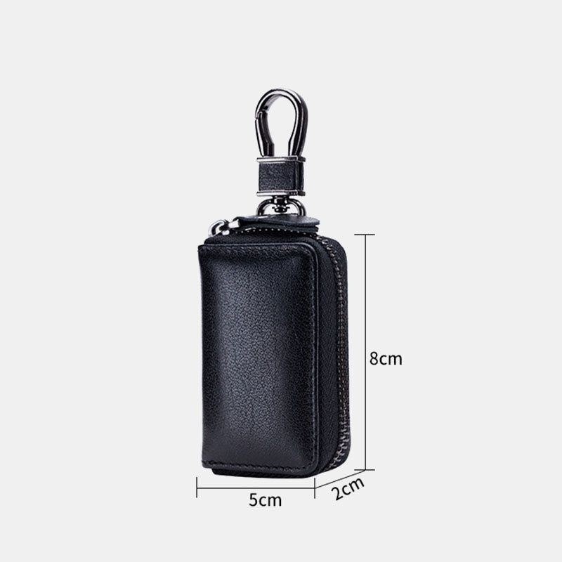 Mężczyźni Prawdziwej Skóry Retro Mini Key Case Torba Duża Pojemność Moda Car Key Brelok Portfel